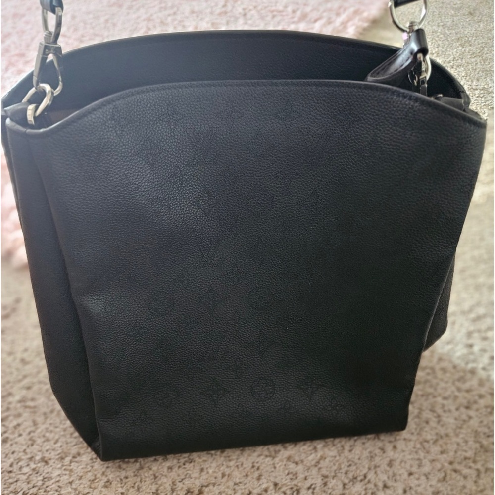 Black Louis Vuitton Imprinted Leather